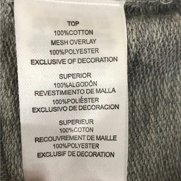 NWT - NOWADAYS 100% Cotton Gray Crew Neck Sweatshirt Silver Sequins - Size Jr. S - Picture 6 of 8